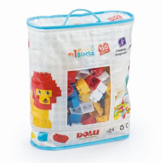 Σακούλα με 150 Χρωματιστά Τουβλάκια 001.5017-1 2+, Dolu Toys