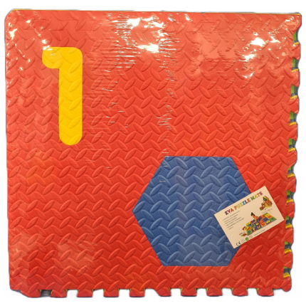 Zita Toys Παζλ Δαπέδου Μεγάλο Μονόχρωμο με Σχήματα & αριθμούς 6 Τεμάχια 12+ 005.CB301