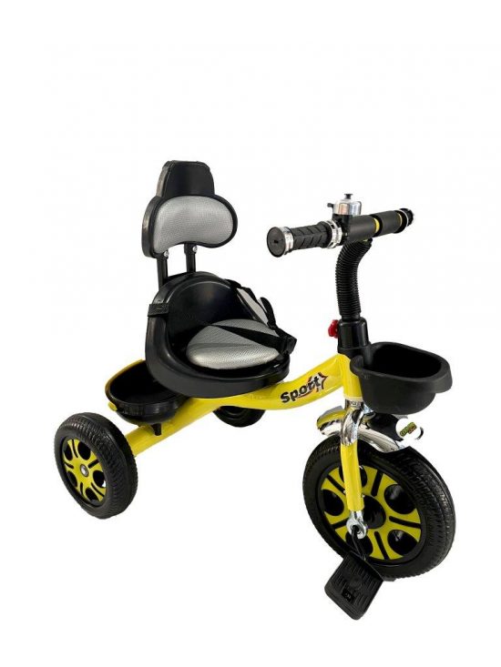 Τρίκυκλο Ποδήλατο Μεταλλικό Κίτρινο 3+ 016.907-Y, Zita Toys