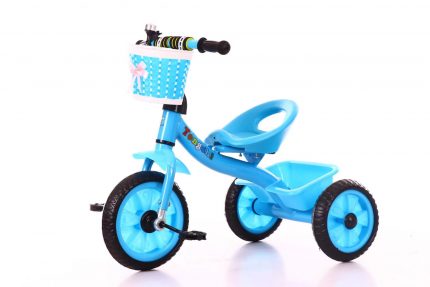 Τρίκυκλο ποδήλατο Μεταλλικό με 2 Καλάθια και Κουδούνι Μπλε 3+ 017.505BC-B , Zita Toys