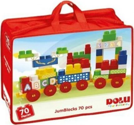 Dolu Toy Τσάντα με 70 Τουβλάκια Τρένο 001.5028