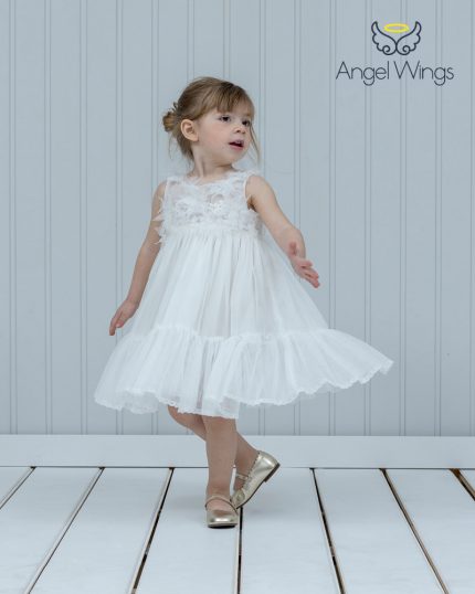 Βαπτιστικό φορεματάκι για κορίτσι Nymph, Angel Wings