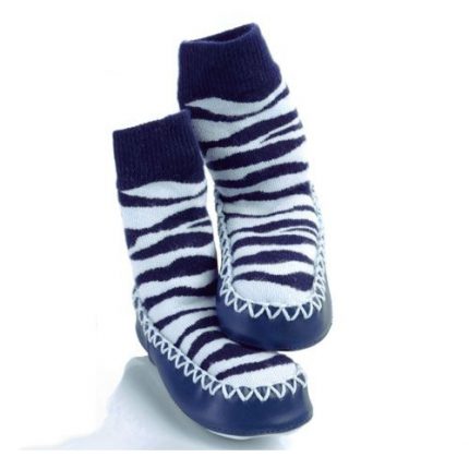 Blue Zebra Mocc Ons - Sock Ons