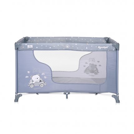 Lorelli Παιδικό παρκοκρέβατο MOONLIGHT 1 επίπεδο Silver Blue Car 10080392154