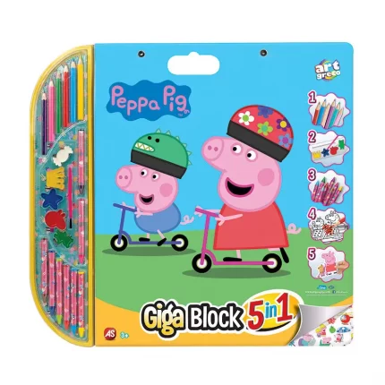 Σετ ζωγραφικής giga block 5 σε 1 Peppa