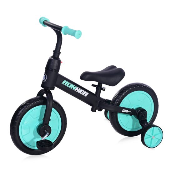 Lorelli Ποδήλατο ισορροπίας RUNNER 2in1 Black & Turquoise 10410030009#
