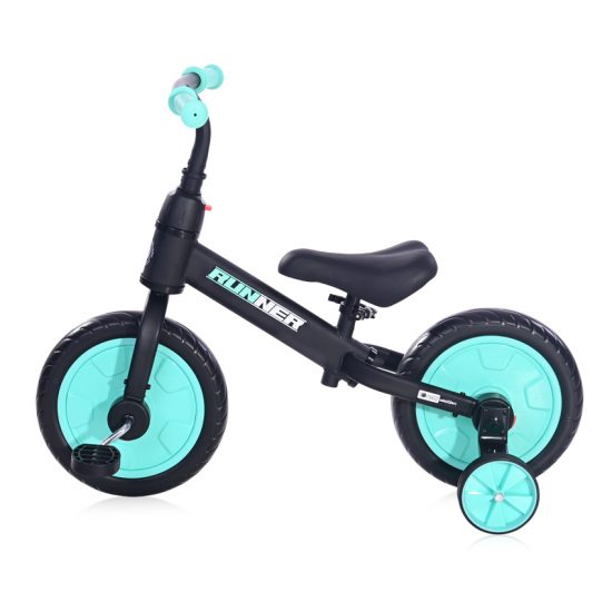 Lorelli Ποδήλατο ισορροπίας RUNNER 2in1 Black & Turquoise 10410030009#