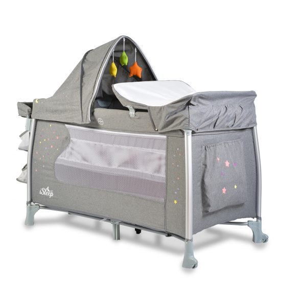 Cangaroo Παρκοκρέβατο iSleep Grey 3800146247942