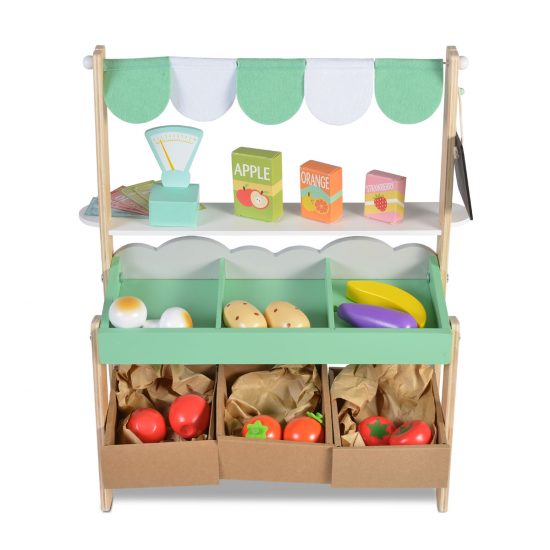 Moni 4425 Wooden supermarket with set of products 3800146221102