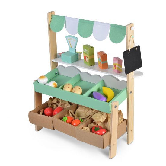 Moni 4425 Wooden supermarket with set of products 3800146221102