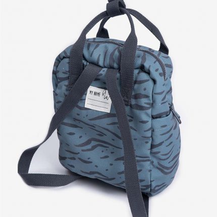 Mini Cotton Backpack Blue Zebra - Minene