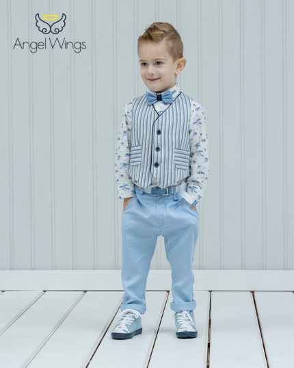 Βαπτιστικό κοστουμάκι για αγόρι 125 Σιέλ, Angel Wings