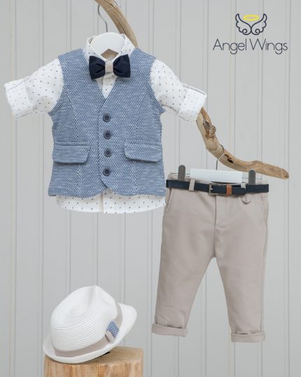 Βαπτιστικό κοστουμάκι για αγόρι 126, Angel Wings