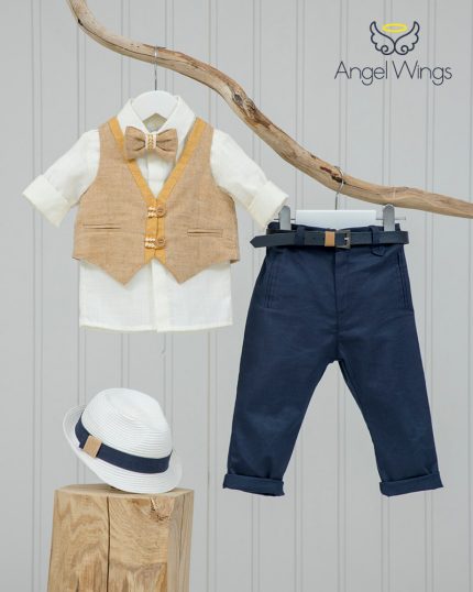 Βαπτιστικό κοστουμάκι για αγόρι 129, Angel Wings