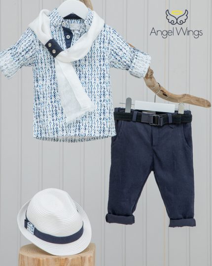 Βαπτιστικό κοστουμάκι για αγόρι 137, Angel Wings