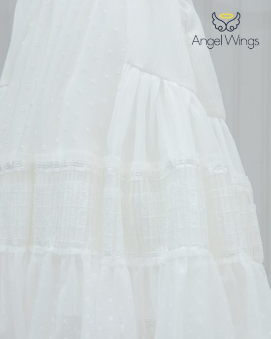Βαπτιστικό φορεματάκι για κορίτσι Cornilia Εκρού, 142 Angel Wings