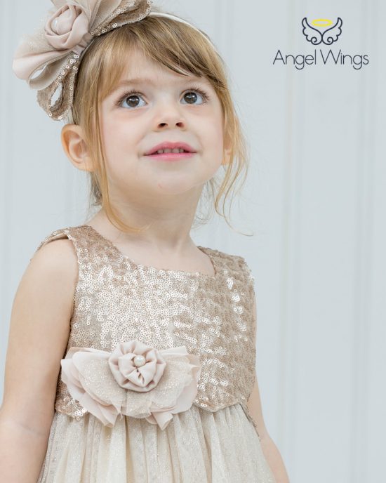 Βαπτιστικό φορεματάκι για κορίτσι Crystal, Angel Wings
