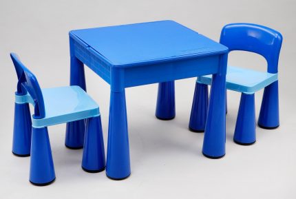 Παιδικό πλαστικό τραπέζι με 2 καρέκλες (899 μπλε) 149.003-899BN, Playcity
