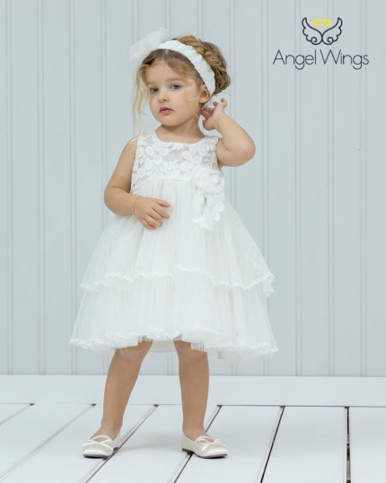 Βαπτιστικό φορεματάκι για κορίτσι Lilium, Angel Wings