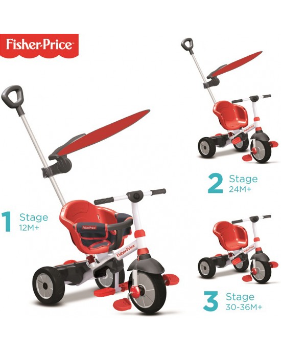 Παιδικό Τρίκυκλο Fisher Price Charm Plus 3 Σε 1 Κόκκινο - 3250533