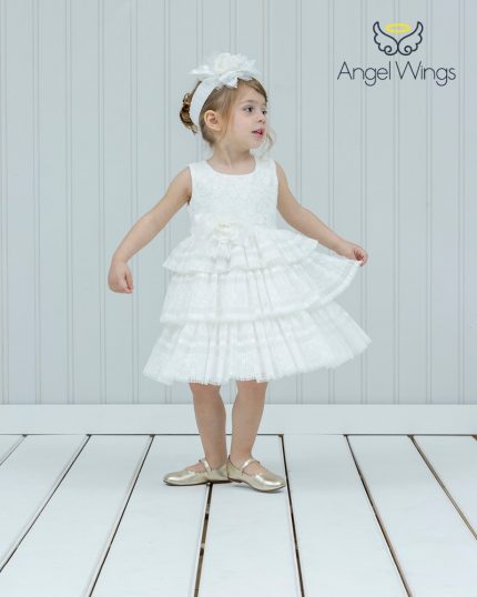 Βαπτιστικό φορεματάκι για κορίτσι Madrid, Angel Wings