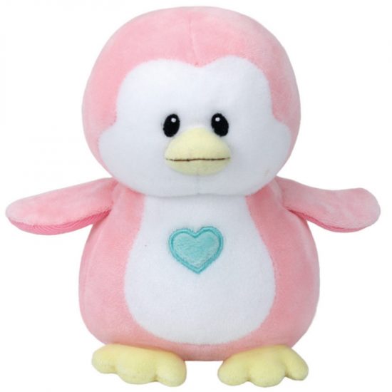Βρεφικό χνουδωτό πιγκουίνος ροζ 15εκ., As Company
