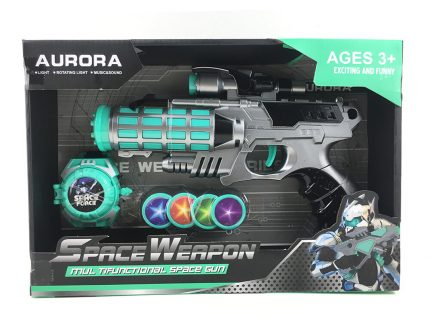 Zita Toys Σούπερ Διαστημικό Όπλο Μπαταρίας Με Ρολόι Φως Και Ήχους Space Weapon 005.838-4