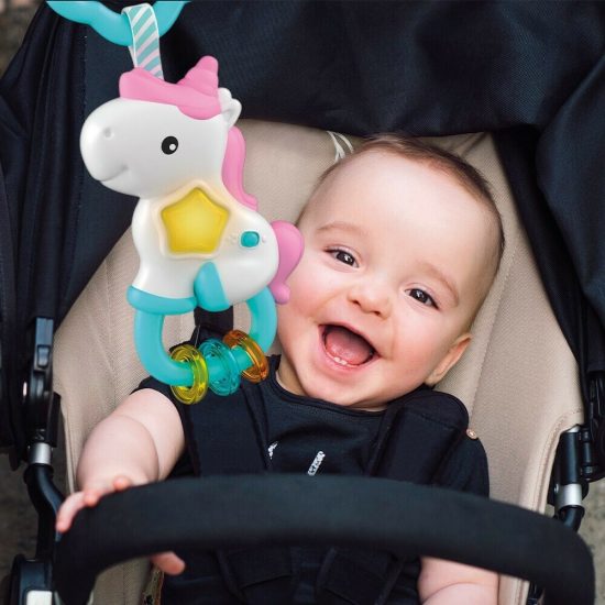 Baby Clementoni Βρεφική Ηλεκτρονική Κουδουνίστρα Μονόκερος 3m+, As Company