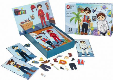 AS Magnet Box Σούπερ Ήρωες 55 Εκπαιδευτικοί Χάρτινοι Μαγνήτες 3+ - As Company