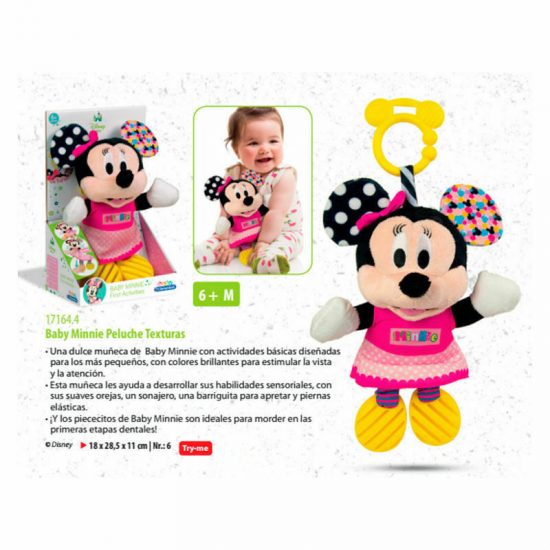 Baby Clementoni Disney Baby Βρεφικό Παιχνίδι Minnie Χνουδωτό-Κουδουνίστρα 1000-17164# 6m+, As Company