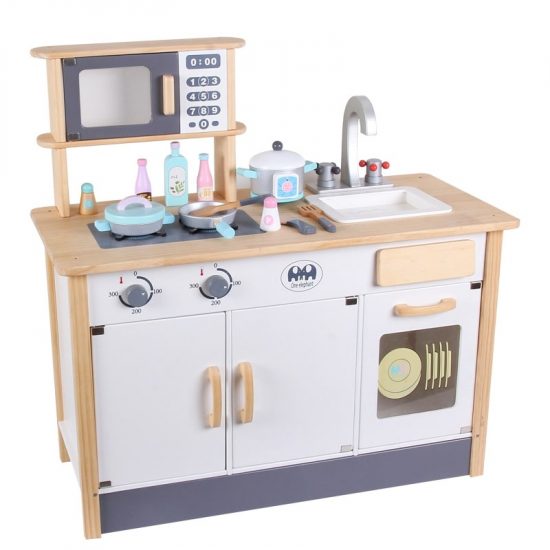 Ξύλινη Κουζίνα με Πλυντήριο, Φούρνο Μικροκυμάτων και Ντουλάπι 005.213, Zita Toys
