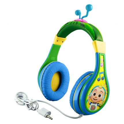 Cocomelon Ενσύρματα Ακουστικά με Ασφαλή Μέγιστη Ένταση (Μπλε/Πράσινο/Κίτρινο) 3+ - eKids