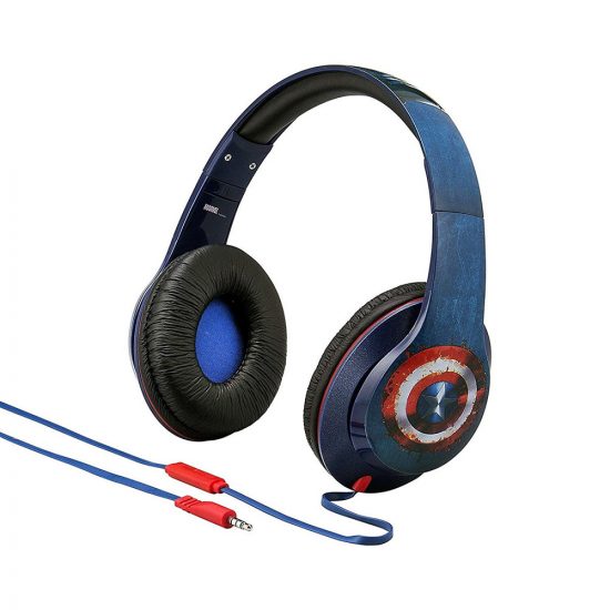 Captain America Civil War Ενσύρματα Ακουστικά και Ενσωματωμένο Μικρόφωνο και Ασφαλή Μέγιστη Ένταση (Μπλε/Κόκκινο) 3+ - eKids