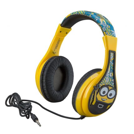 Minions Ενσύρματα Ακουστικά με Ασφαλή Μέγιστη Ένταση (Κίτρινο/Μαύρο) 3+ - eKids