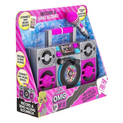 LOL! Surprise Remix Boombox Karaoke & Μικρόφωνο με Ενσωματωμένη Μουσική, Φωτισμό, Sound Effects (Μωβ/Ασημί) 3+ - eKids
