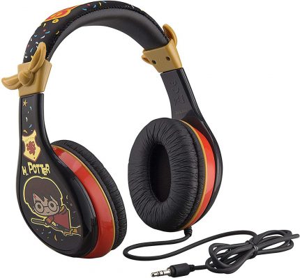 Harry Potter Ενσύρματα Ακουστικά με Ασφαλή Μέγιστη Ένταση Ήχου 3+ (Μαύρο-Κόκκινο) - eKids