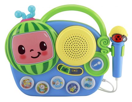 Cocomelon Mini Boombox & Ασύρματο Μικρόφωνο με Ενσωματωμένη Μουσική & Ηχητικά Εφέ (Μπλε-Πράσινο-Κίτρινο) 3+ - eKids