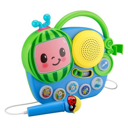 Cocomelon Mini Boombox & Ασύρματο Μικρόφωνο με Ενσωματωμένη Μουσική & Ηχητικά Εφέ (Μπλε-Πράσινο-Κίτρινο) 3+ - eKids
