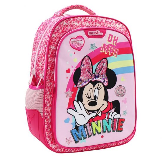 Σχολική Τσάντα Πλάτης Δημοτικού Disney Minnie Mouse Oh My Minnie 3 Θήκες (32x18x43εκ) Must 5205698541216