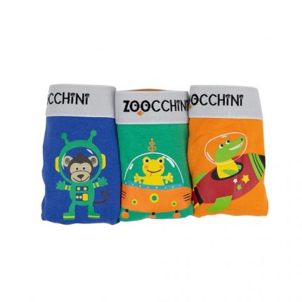 100% οργανικά βαμβακερά Boxer Shorts -Space Force 3τμχ - Zoocchini