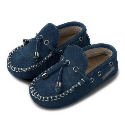 Babywalker Βαπτιστικό παπουτσάκι περπατήματος για αγόρι καστόρινο δετό loafer BW4139