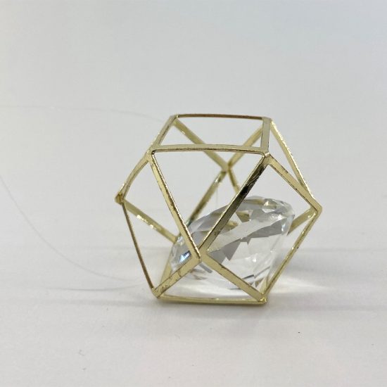 Διαμάντι σε Χρυσό Μεταλλικό Γεωμετρικό Σχήμα | Δ1