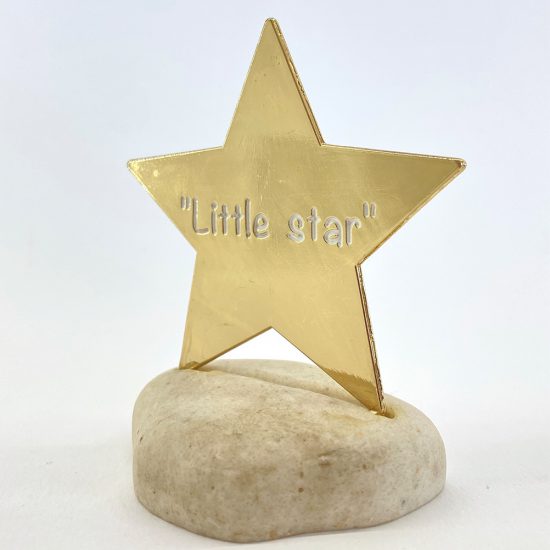 Βότσαλο με Χρυσό Αστέρι Little Star | ΒΑ44