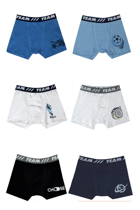 Παιδικά Boxers Choose Πολύχρωμα 6 τμχ Εξωτερικό Λάστιχο, Βαμβακερά 100% - Pretty Baby