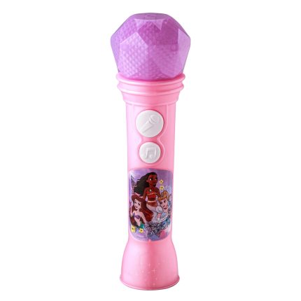 Disney Princess Ασύρματο Μικρόφωνο Karaoke με Ενσωματωμένη Μουσική, Φωτισμό, Sound Effects (Ροζ) 3+ - eKids