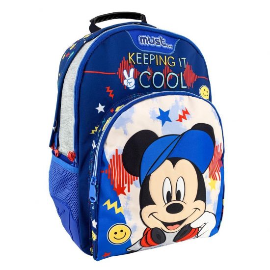 Σχολική Τσάντα Πλάτης Δημοτικού Disney Mickey Mouse Keeping It Cool 3 Θήκες (33x16x45εκ) Must 5205698539886