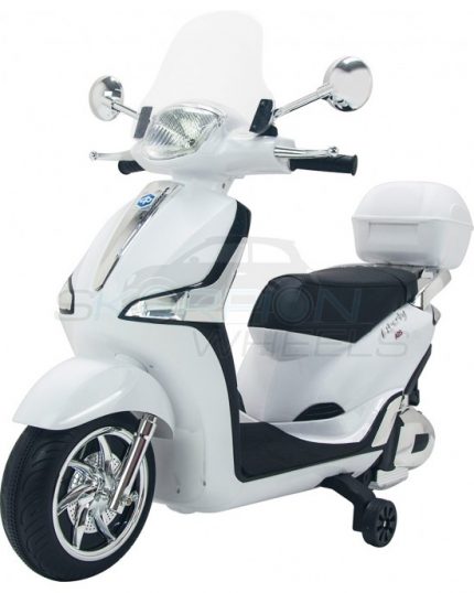 Ηλεκτροκίνητη Μηχανή 12V Skorpion Piaggio Liberty Original Λευκή- 52450961, Skorpion Wheels