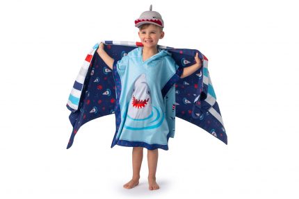 Πόντσο Διπλής Όψης UPF50+ Shark/Nautical - FlapJackKids