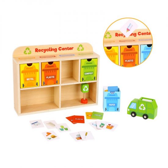 Ξύλινο Κέντρο Ανακύκλωσης TY635A 6970090044786 - Tooky Toys