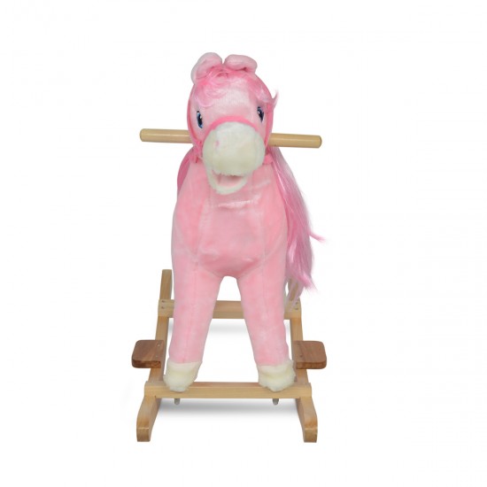 Κουνιστό Λούτρινο Αλογάκι Rose WJ-001 Pink 3800146242176 - Moni Toys